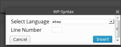 WP-Syntax - диалог